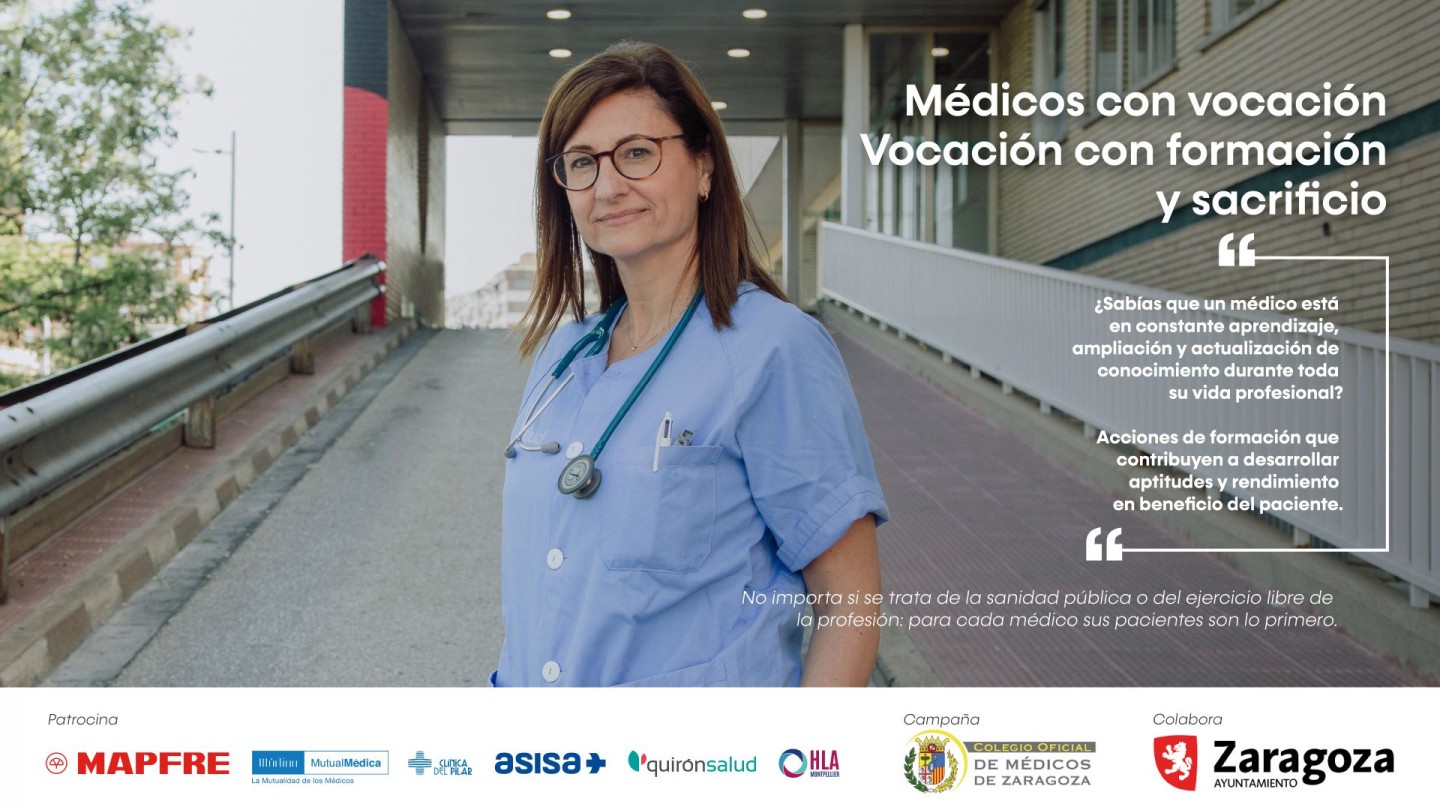 Médicos con Vocación, la campaña del Colegio de Médicos de Zaragoza para poner en valor la profesión